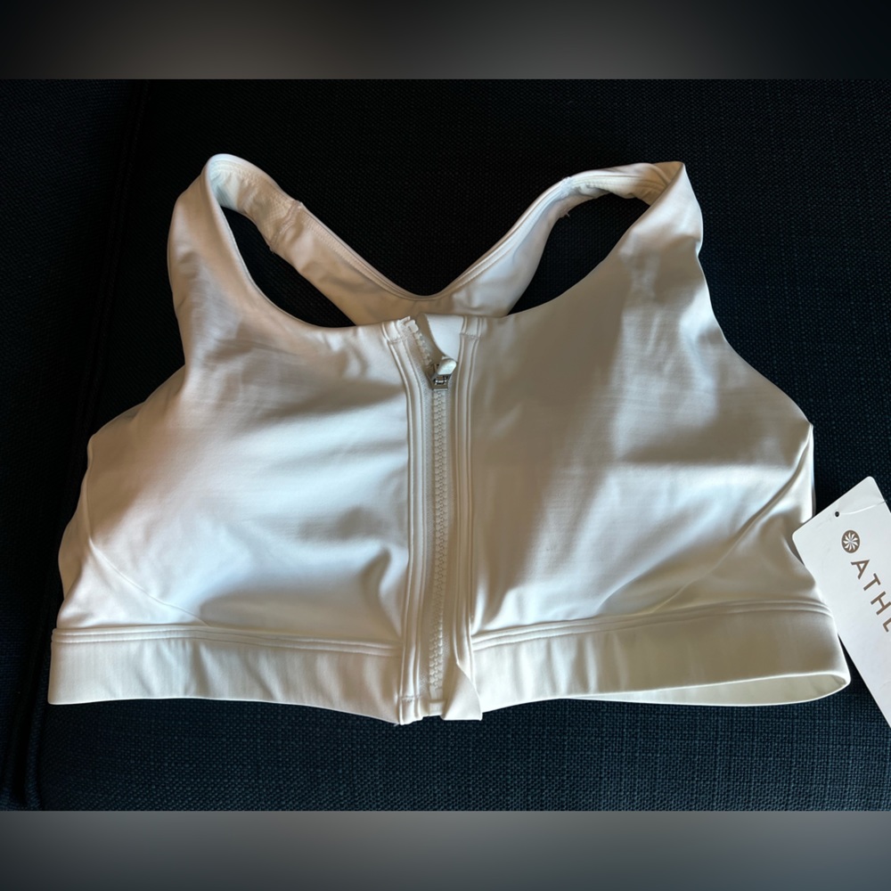 Athleta Sports Bra White, Size L, new with tags